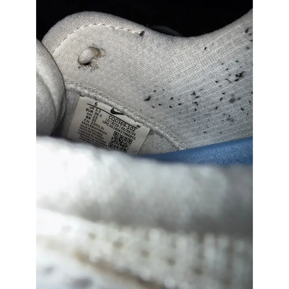 Women's Nike Alleyoop SB Summit White Light Thistle Shoes - Size 6
